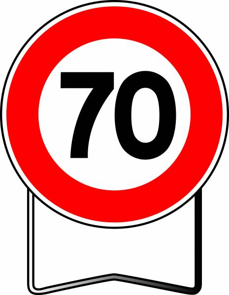 Panneaux B14 Limitation de Vitesse 70km/h sur Pieds Lyonnais en stock à Six fours, près de Toulon