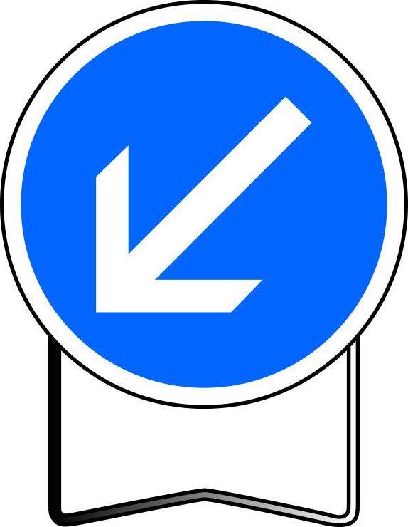 Panneau Flèche pivotante gauche droite Classe 1 ou Classe 2 sur pieds lyonnais