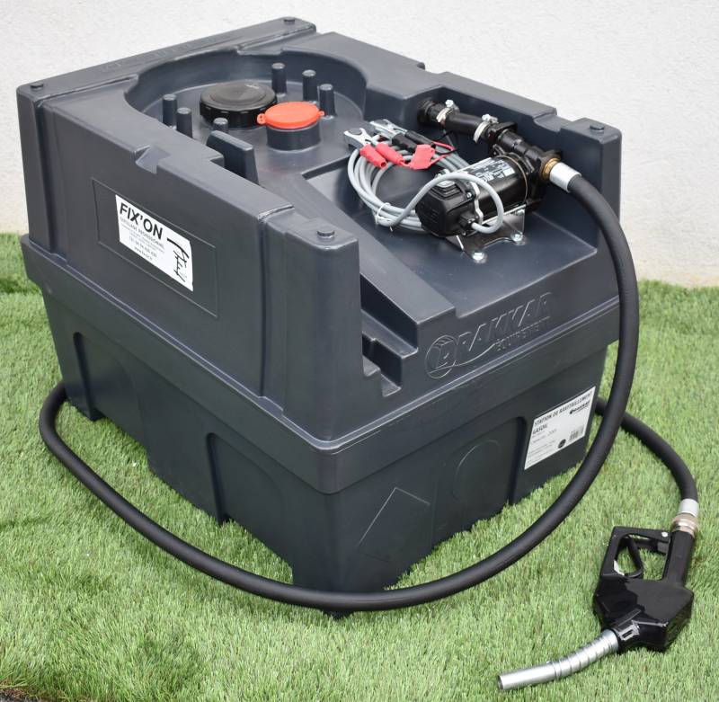 Station service mobile pour ravitaillement en fioul, gasoil, GNR, transport et stockage 200L avec pompe