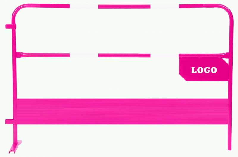 Barrière de chantier personnalisable couleur + logo