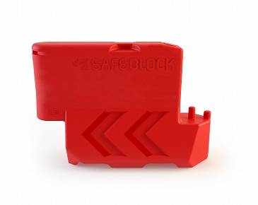 Séparateur de Voie Lestable grande hauteur 800mm avec Chevrons intégrés